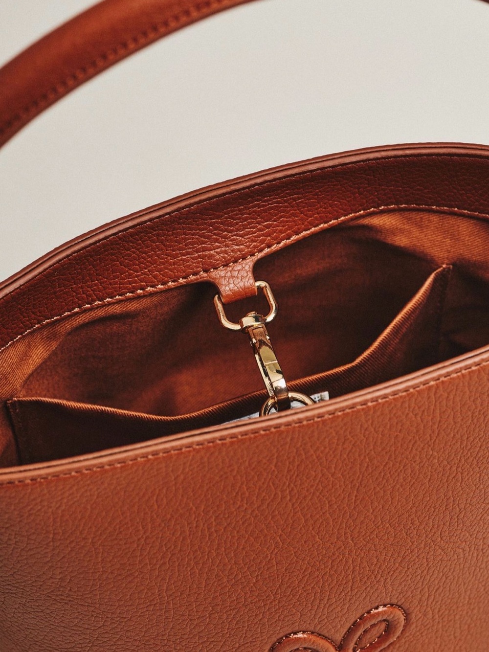 Maeve Faux Leather Bucket Bag - Picture 5 of 11
